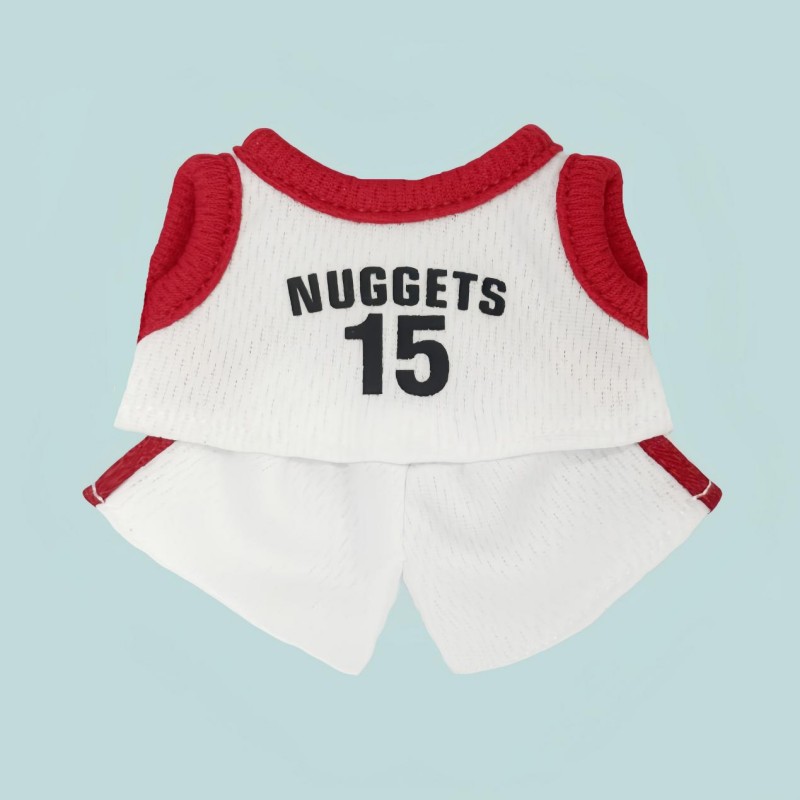 Custom Basketball Uniform Set as Denver Nuggets No.15| OEM ODM Doll Clothes Manufacturer | Personalized Labubu Sportswear