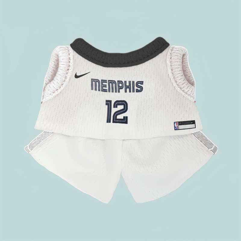 Custom Basketball Uniform Set as Ja Morant, No. 20 of the Memphis Grizzlies| OEM ODM Doll Clothes Manufacturer | Personalized Labubu Sportswear