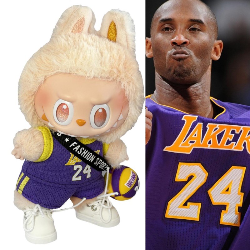 Custom Basketball Uniform Set as Los Angeles Lakers| OEM ODM Doll Clothes Manufacturer | Personalized Labubu Sportswear