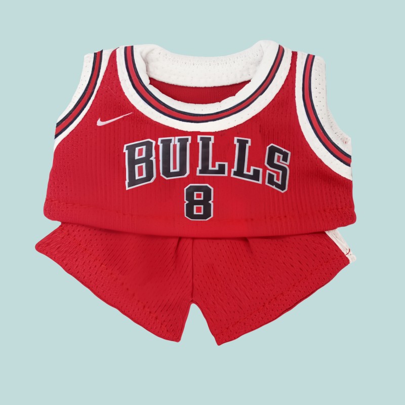 Custom Basketball Uniform Set as Zach LaVine, No. 8 of the Bulls| OEM ODM Doll Clothes Manufacturer | Personalized Labubu Sportswear