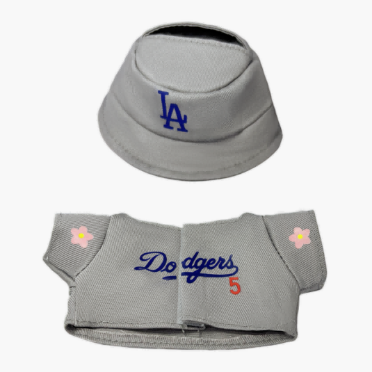 grey No.5 Dodgers Jersey set (fishman cap) $ 11.5 and up