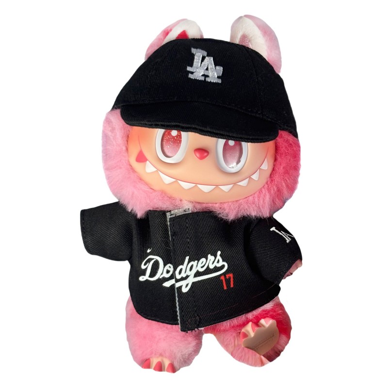MLB Baseball Cap Set, Los Angeles Dodgers No.17 Baseball Jersey Suitable for Labubu or 17cm doll